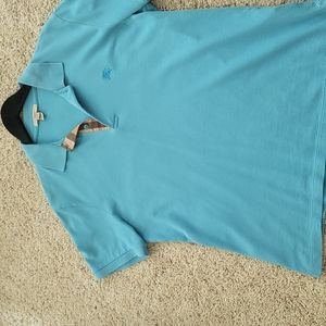 Burberry men's Polo, light blue, large